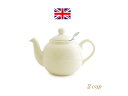 【英国ロンドンポタリー】ティーポット (アイボリー) 2CUP用(600ml)　1〜2人用 お試し紅茶20g　LONDON POTTERY FARMHOUSE 2CUP IVORY ストレーナー付 その1