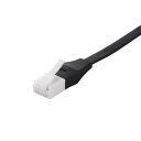 バッファロー iBUFFALO ツメの折れないLANケーブル カテゴリ6a ストレート フラットタイプ ブラック BSLS6AFU10BK 送料無料