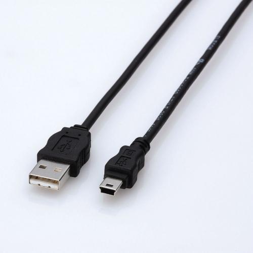 【正規代理店】 エレコム USB-ECOM515 USBminiケーブル RoHS指令準拠 USB A オス-USB miniB オス 1.5m ブラック M エコUSBケーブル ( A-miniB )
