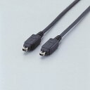 【正規代理店】 エレコム IE-441BK IEEE1394 FireWireケーブル 400 ( i.LINK DV ) 4pin-4pin 1.0m ブラック IEEE1394ケーブル