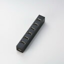 エレコム USB2.0 ハブ 7ポート ACアダプタ付 セルフ / バス両対応 個 マグネット付 1.5m ブラック U2H-Z7SBK USBハブ USB 2.0 USBHUB Zシリーズ セルフパワー 黒 ELECOM 【 あす楽 】