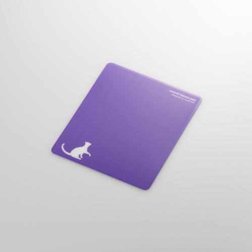 【正規代理店】 エレコム MP-111E マウスパッド 動物シルエット animal mousepad かわいい ネコ パープル