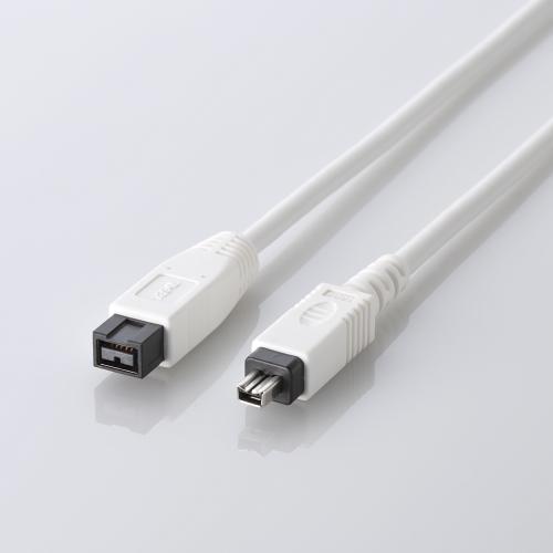 【正規代理店】 エレコム IE-941WH IEEE1394b FireWire800ケーブル 9pin-4pin 1.0m ホワイト FireWireケーブル ( 9ピ…