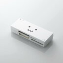 【正規代理店】 エレコム MR-C23WHF1 カードリーダー USB2.0 ケーブル収納タイプ ホワイトFACE メモリリーダライタ ケーブル収納 SDXC対応 SD+MS+XD対応 ホワイト顔 その1