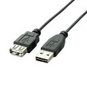 【正規代理店】 エレコム U2C-DE15BK USBケーブル USB2.0 リバーシブルコネクタ A-A延長 1.5m ブラック USB2.0ケーブル A-A延長タイプ ノーマル