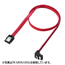 【4個セット】 サンワサプライ 下L型シリアルATA3ケーブル TK-SATA3-03SL SATAケーブル 0.3m 高速転送SATA3対応 下L型 両コネクタラッチ付き シリアルATAケーブル自作用 PCパーツ DOS / Vパーツ おまとめセット