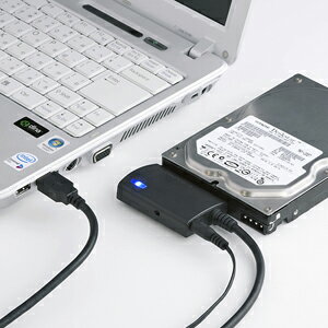 【 送料無料 】 サンワサプライ SATA-USB3.0変換ケーブル USB-CVIDE3 SATA minus USB3.0変換ケーブル 2.5インチ 3.5インチドライブ両対応