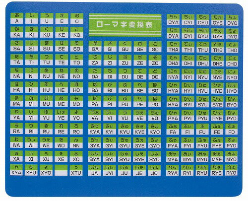 【 送料無料 】 アーテック ArTec マウスパッド ローマ字変換表付