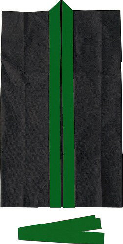 【2個セット】 アーテック ArTec ロングハッピ不織布 黒 ( 緑襟 ) S ハチマキ付 高品質
