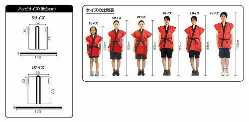 【2個セット】 アーテック ArTec カラー不織布ハッピ子供用袖無 S黒 ( 黄襟 ) 高品質