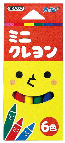 【2個セット】 アーテック ArTec ミニクレヨン 6色 キッズ こども 幼稚園 ギフト 塗り絵 キッズ文具 子供用 くれよん 図工 室内 生活 園児用 学用品 美術 作品 学校教材 子供 用品 入園準備 贈り物 通学グッズ お祝い 誕生日 おえかき 男の子