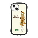 バービー　iphone ケース グルマンディーズ Barbie iPhone13 対応 ハイブリッドガラスケース ファッション BAR-25A