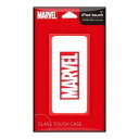 「MARVEL」ロゴデザインの端末の色を生かせるクリア仕様のiPod touch(第7/6/5世代)用クリアガラスタフケース