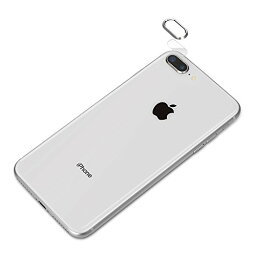 Premium Style iPhone 8 Plus/7 Plus カメラレンズ プロテクター カメラレンズ プロテクターセット シルバー PG-17LGA02SV