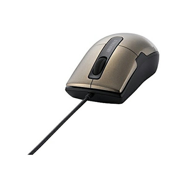 バッファロー BSMBU26SSBW 有線BlueLEDマウス 静音/3ボタン/Sサイズ ブラウン BlueLED式 BUFFALO 送料無料