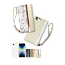 shizukawill Xperia 8 手帳型 ケース アイファンデストラップホール付 White Xperia 8 SOX8CAWH シズカウィル