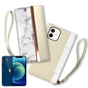shizukawill iPhone12mini 手帳型 ケース アイファンデストラップホール付 iPhone12mini ホワイト APIP12CAWH シズカウィル