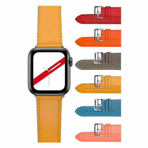 shizukawill Apple Watch 42mm / 44mm / 45mm ベルト Apple Watch イエロー APWABT0144YE シズカウィル