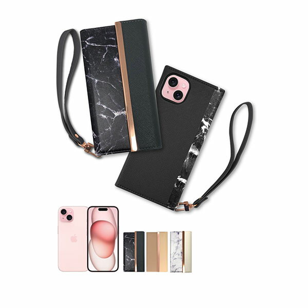 shizukawill iPhone15 手帳型 ケース カバー アイファンデ iPhone15 ブラック APIP15CABK シズカウィル