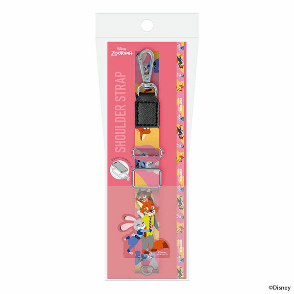 PGA ストラップホルダー付 ショルダーストラップ ズートピア PG-DSDST07ZTP