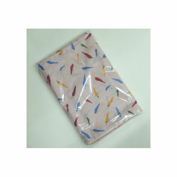 【10個セット】 ガーゼ手ぬぐい 唐辛子 ピンク やわらか・お肌にやさしガーゼ手ぬぐい 唐辛子