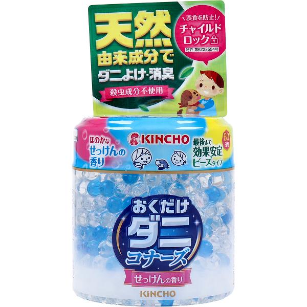 【10個セット】金鳥 ダニコナーズ ビーズタイプ 60日用 せっけんの香り 170g