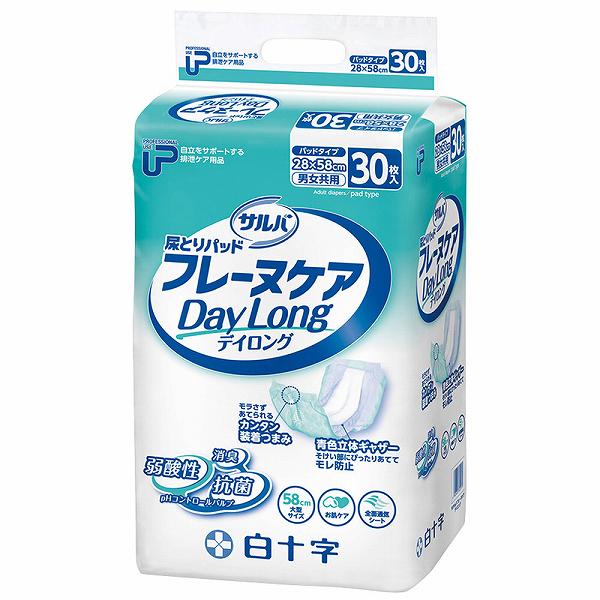 【12個セット】 サルバ フレーヌケア尿とりパッド デイロング 30枚入 フレーヌケア 医療 尿漏れ 尿取りパット リハビリ 施設 高齢者 介護用紙オムツ 尿モレ 業務用 旅行 高機能 尿取りパッド ケース 大人用 大人おむつ 白十字 ラクラク 介護 シニア