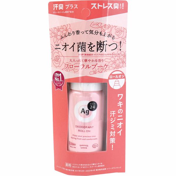 【5個セット】エージーデオ24 デオドラントロールオンDX フローラルブーケ 40mL