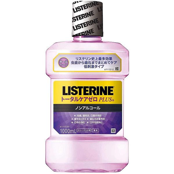 【10個セット】 薬用リステリン トータルケアゼロプラス ノンアルコール クリーンミント味 1000mL