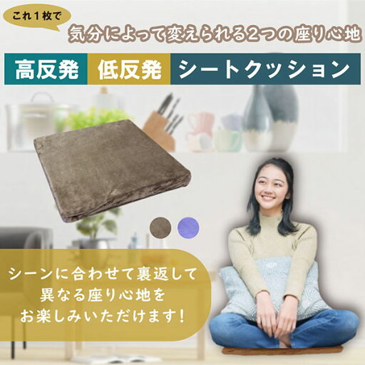 【2個セット】 低反発&高反発 W機能 シートクッション ブラウン 【2個セット】 低反発&高反発 W機能 シートクッション ブラウン