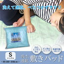 【2個セット】 吸水速乾 敷パッド ライトグリーン 約100×200cm