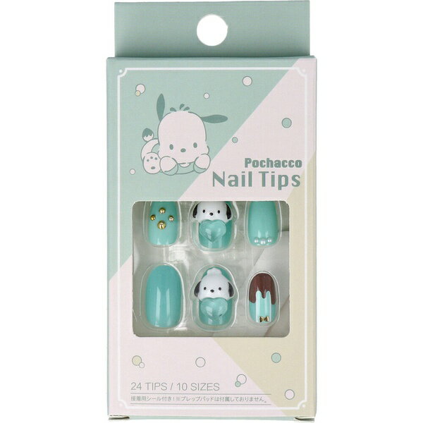 【10個セット】 ポチャッコ ネイルチップ 24枚入