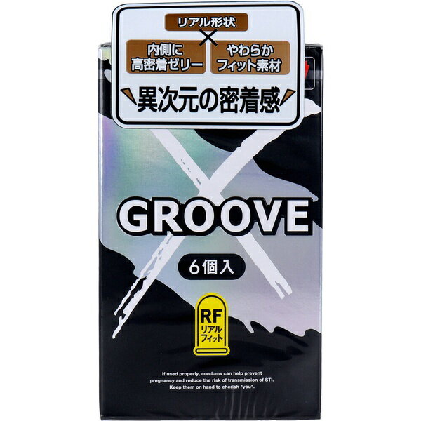 【5個セット】 GROOVE X(グルーヴエックス) リアルフィット コンドーム 6個入