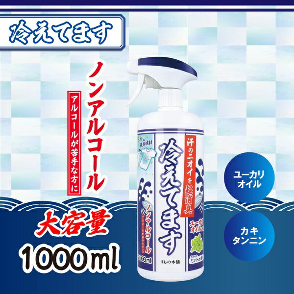 【10個セット】 超消臭 冷えてますスプレー ノンアルコールタイプ 1000mL