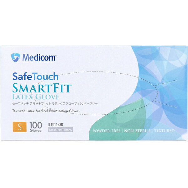 【10個セット】 業務用 セーフタッチ スマートフィット ラテックスグローブ パウダーフリー ナチュラル..