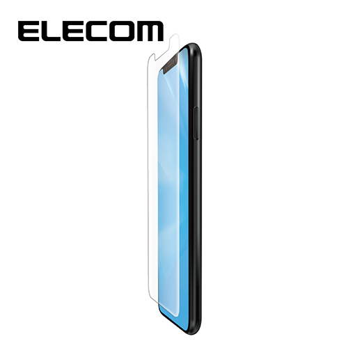  エレコム PM-A19CFLFPBLR iPhone 11 6.1インチ XR アイフォン 保護 フィルム 全面 超 衝撃吸収 ブルーライトカット 反射 / 指紋 防止 ハードコート 抗菌 エアーレス 透明 専用ヘラ付き