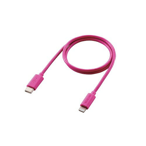 【 送料0円 】 エレコム iphone 充電 ケーブル 50cm データ転送 タイプC-ライトニング 急速充電 Apple認証 純正品質 ピンク MPA-CL05PN