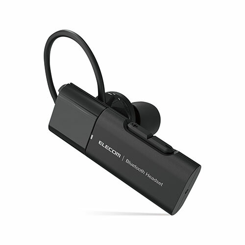 【正規代理店】 エレコム LBT-HSC10PCBK ヘッドセット Bluetooth ワイヤレスイヤホン 連続通話最大5時間 充電2時間 USB Type-C端子 片耳 左右耳兼用 イヤーフックタイプ ブラック