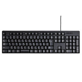 【正規代理店】 エレコム TK-FFCM01BK 有線キーボード メンブレン式 フルサイズ キーボード USB接続 ブラック ELECOM 6カ月保証 メンブレン デスク周り フルキーボード コンパクト 有線フルキーボード 有線 テンキー 排水機能 送料無料