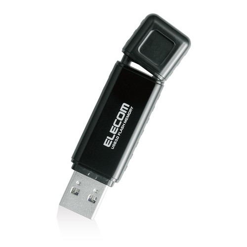 【正規代理店】 エレコム MF-HSU3A128GBK USBメモリ 128GB USB3.0 ブラック セキュリティ ソフト付き 1年 保証 PASS×AES