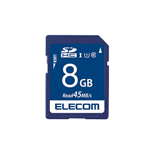 【4個セット】エレコム MF-FS008GU11R SDカード データ復旧サービス付き SDHCカード (UHS-I U1) 8GB