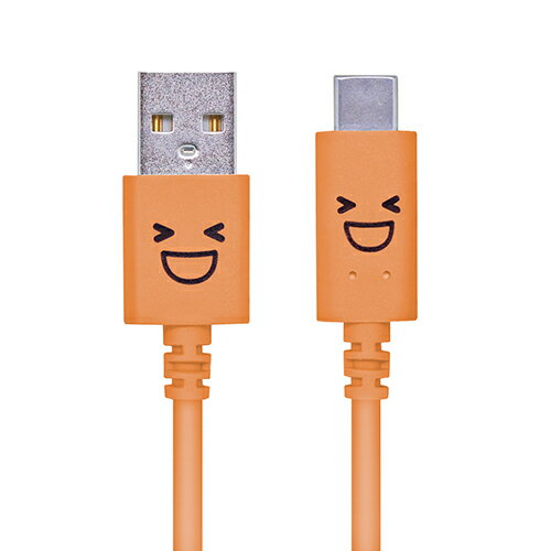 【正規代理店】 エレコム MPA-FAC12CDR スマートフォン用USBケーブル / USB2.0準拠(A-C) / 1.2m / フェイス / オレンジ