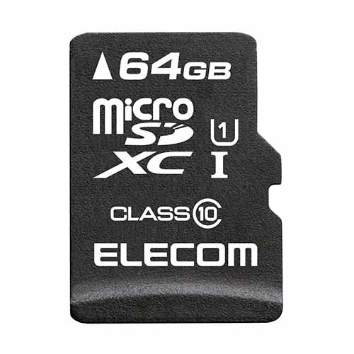 【正規代理店】 エレコム MF-MSD064GC10R マイクロSD カード 64GB Class10 SD変換アダプタ付 データ復旧サービス