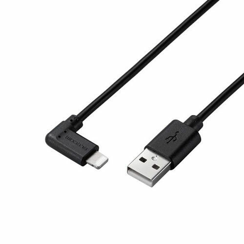 【正規代理店】 エレコム MPA-UALL03BK iPhoneケーブル iPadケーブル 抗菌 L型コネクタ USB-A 充電 データ転送 30cm ブラック