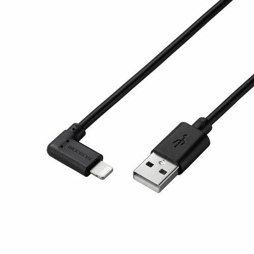 【正規代理店】 エレコム MPA-UALL20BK2 USB-A to Lightningケーブル L型スタンダードLightningケーブル ライトニングケーブル L字コネクタ 抗菌 2.0m ブラック