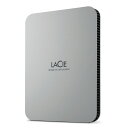 【正規代理店】 エレコム STLP2000400 LaCie 外付け HDD 2TB ポータブル Mobile Drive USB3.2 USB Type-C×1 3年保証 Toolkit付属 【 Windows Mac iPad 】対応 ムーン シルバー