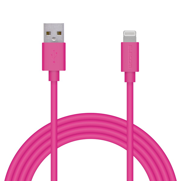 【2個セット】エレコム MPA-UAL20PN Lightningケーブル 2.0m ピンク 1年保証 送料無料