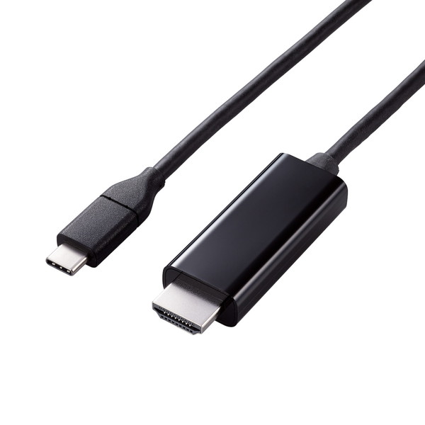 【正規代理店】 エレコム MPA-CHDMIY10BK USB Type-C to HDMI 変換 ケーブル 1m やわらか 【 Windows PC Chromebook MacBook Pro / Air iPad Android スマホ タブレット 各種対応 】 ブラック