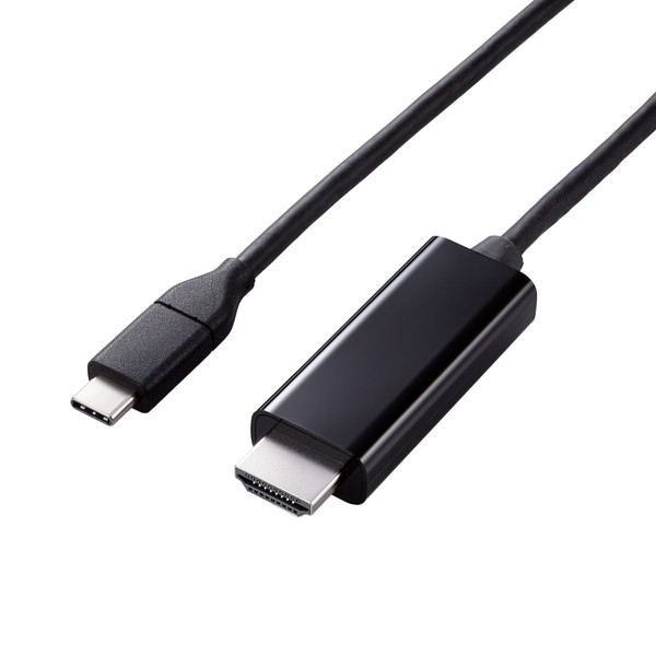 【正規代理店】 エレコム MPA-CHDMIY20BK USB Type-C to HDMI 変換 ケーブル 2m やわらか 【 Windows PC Chromebook MacBook Pro / Air iPad Android スマホ タブレット 各種対応 】 ブラック