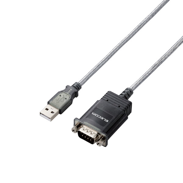【正規代理店】 エレコム UC-SGT2 USB シリアル 変換ケーブル 0.5m USB-A オス to RS232C ( D-Sub9ピン ) 【 Windows 11 他対応】 グラファイト